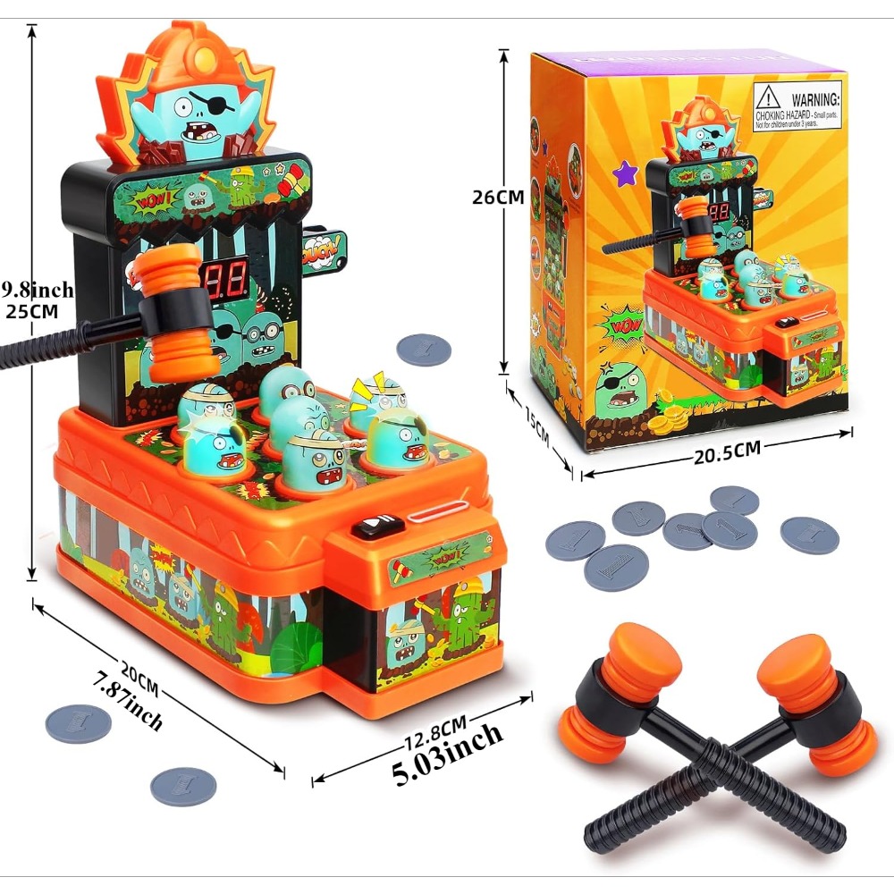 ألعاب لعبة زومبي كرتونية صغيرة - مراجعة Whack A Mole Arcade وسعره